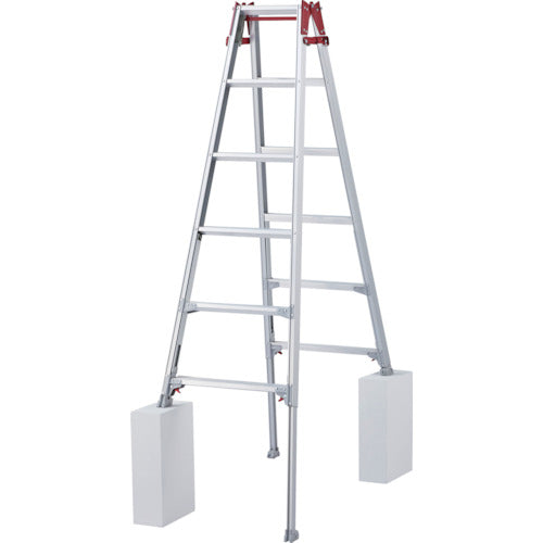 Hasegawa RYZL-18 1 unit, aluminum step ladder with extendable legs, 6 steps (10202)