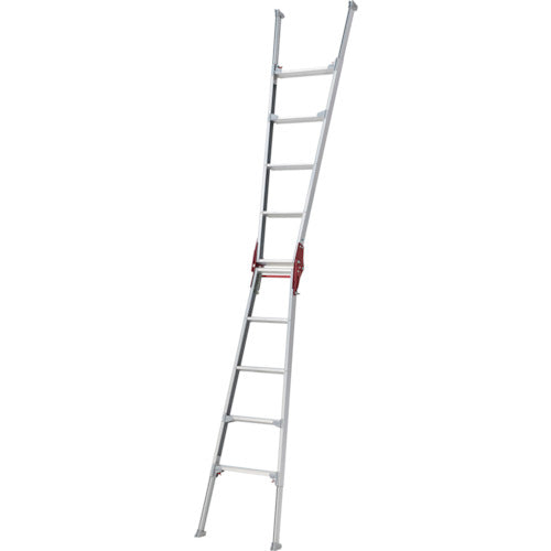 Hasegawa RYZ-15C 1 unit, extendable aluminum stepladder with one-touch bar, RYZ type, 5 steps (10194)