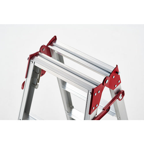 Hasegawa RYZ-12C 1 unit, extendable aluminum stepladder with one-touch bar, RYZ type, 4 steps (10193)
