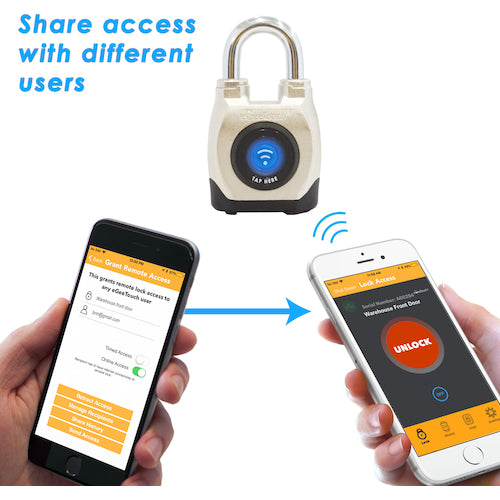 JSB [Limited stock special price] eGeeTouch waterproof smart padlock (short shackle) 5-02201-94 1 unit