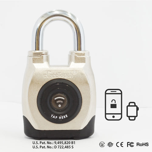 JSB [Limited stock special price] eGeeTouch waterproof smart padlock (short shackle) 5-02201-94 1 unit