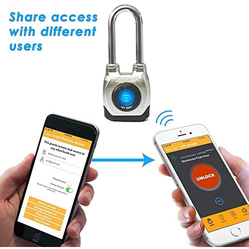 JSB [Limited stock special price] eGeeTouch waterproof smart padlock (long shackle) 5-02202-94 1 unit