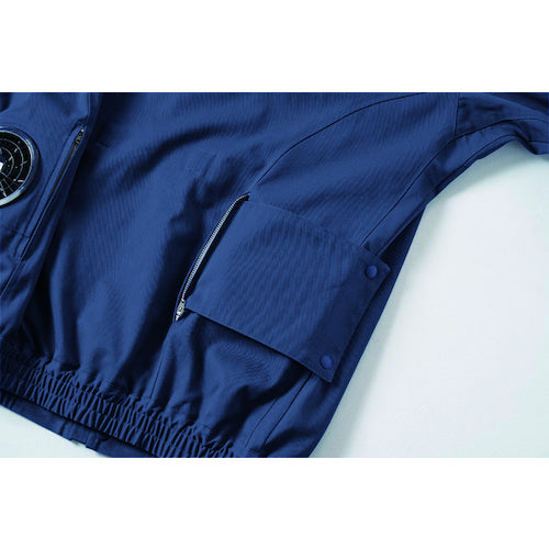 空調服　難燃長袖ブルゾン　ネイビー　Ｍ　　KU92240N80S2　1 着