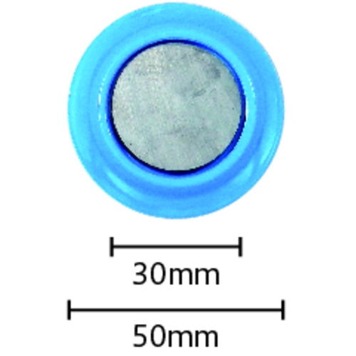 ｍｉｔｓｕｙａ　カラーマグネット丸型＃５０　青　　　　　　MR-50-BU　10 個