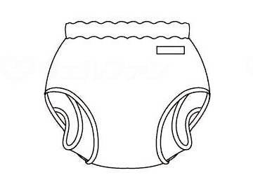 Monate Medical Pants-type Diaper Cover, White, 3L