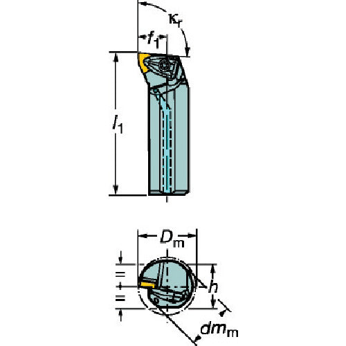 サンドビック　コロターンＲＣ　ネガチップ用ボーリングバイト（４１０）　A25T-DWLNL 06　1 個