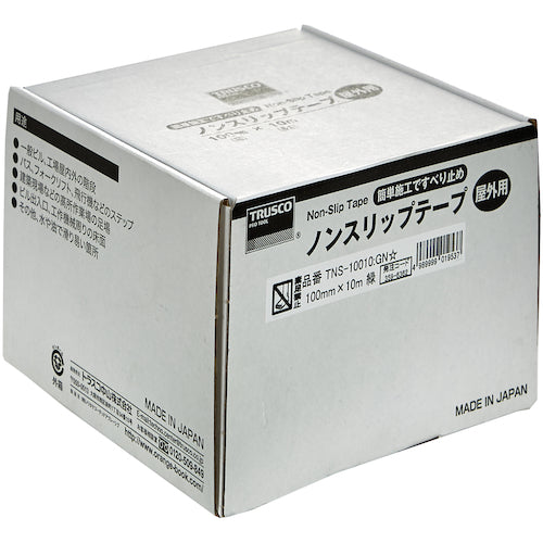 ＴＲＵＳＣＯ　ノンスリップテープ　屋外用　１００ｍｍＸ１０ｍ　緑　TNS-10010　1 巻