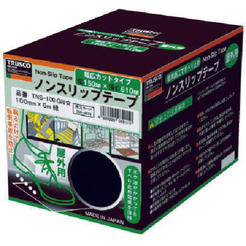 TRUSCO 논 슬립 테이프 옥외용 150mmX610mm 블랙 5입 TNS-150610BK 1상자