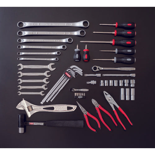 TONE Maintenance Tool Set, Tool Set, 9.5mm Socket, 56-Piece Set, Silver, TSA3309SV 1 S