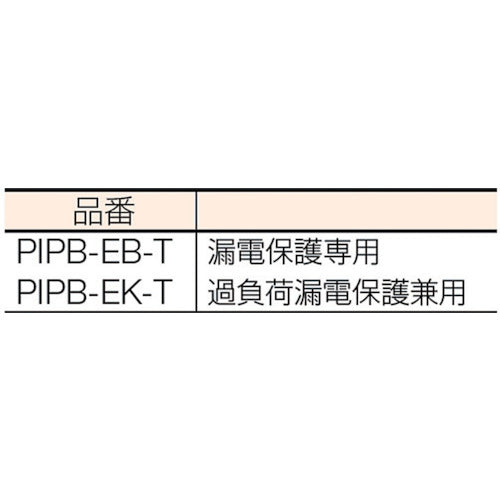 ＮＩＣＨＩＤＯ　プラグインポッキンブレーカ　漏電保護専用（１５ｍＡ感度）　０．４５ｍ　PIPB-EB-T　1 本