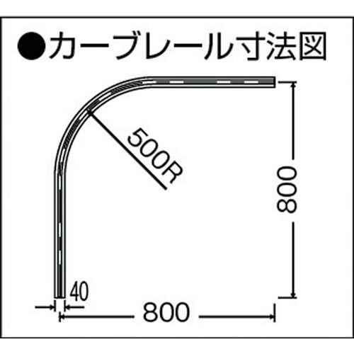 岡田　カーテンレール　Ｄ４０隙間シートレール２ｍアルミ　20L20-AS　1 本