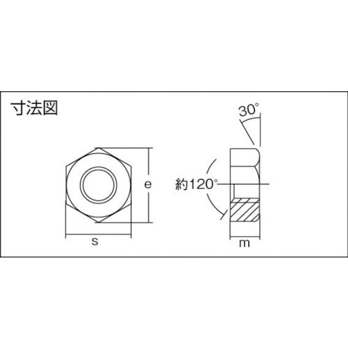 コノエ　六角ナット１種　ユニクロ　Ｍ３×０．５　（１００００個入）　NT-SS-0003　1 箱