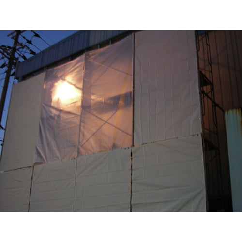 萩原　ターピー　透光防炎シート　半透明　１．８ｍ×３．６ｍ　TOBS1836　1 枚