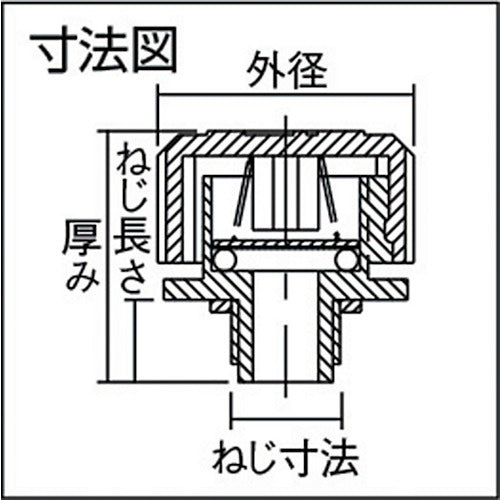 ELESA 밸브 캡 두께 30mm 나사 치수 G1/4 VL-1/4H 1개