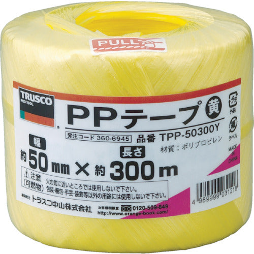 TRUSCO PP 테이프 폭 50mmX 길이 300m 황 TPP-50300Y 1 권