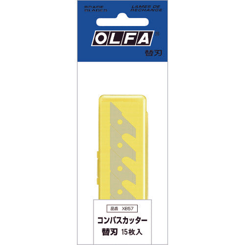 OLFA Replacement blades for special purpose cutters, Compass cutter replacement blades, 15 pieces, Polys XB57, 1 box