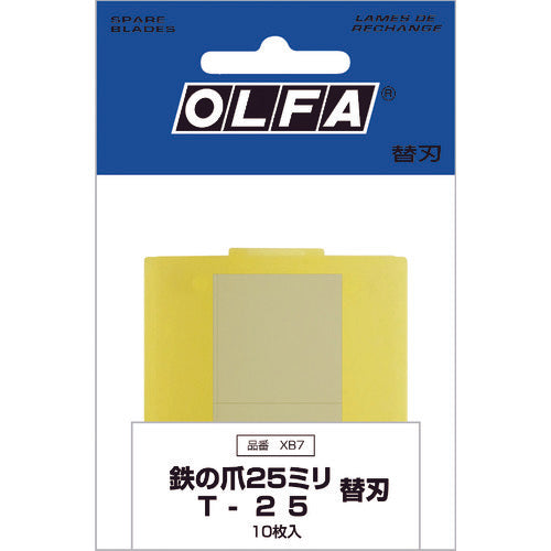OLFA T-25 Replacement Blade (Iron Claw 25mm Replacement Blade) 10 Pieces Polyscis XB7 1 PK