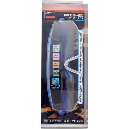 TRUSCO Single-lens Safety Glasses Clear TVF-80B 1 pc