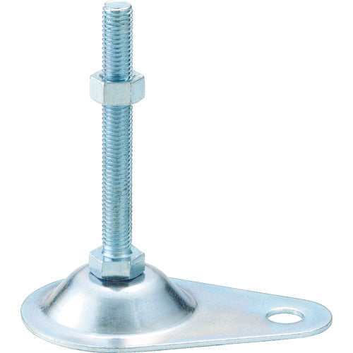 TRUSCO Adjuster Bolt M12 x 100 Steel with Foot Stop Plate TE2-12X100 1 pc