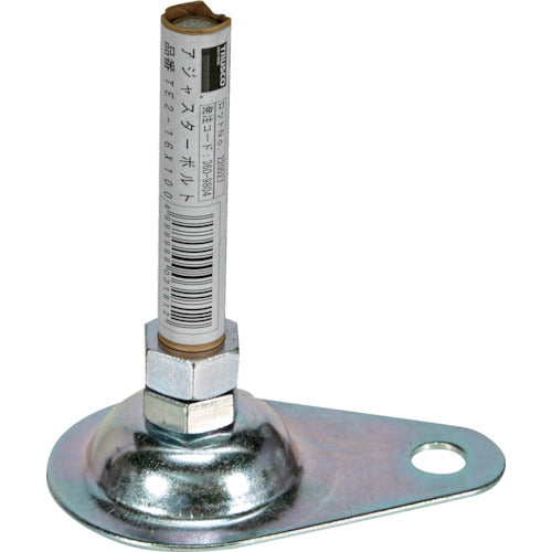 ＴＲＵＳＣＯ　アジャスターボルト　Ｍ１６×１００　スチール　足止めプレート付き　TE2-16X100　1 個