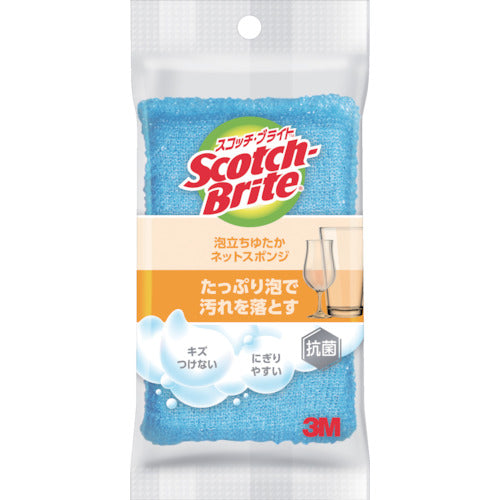 3M 스카치 브라이트 거품 서 유타카 넷 스폰지 블루 WNT-77KB 1개