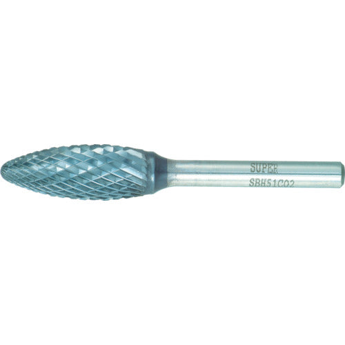 Super Super Carbide Bur Heavy Cutting Brazed Type Oval Blade Diameter: 12.7mm Shaft Diameter: 6.0mm SBH51C02 1 pc