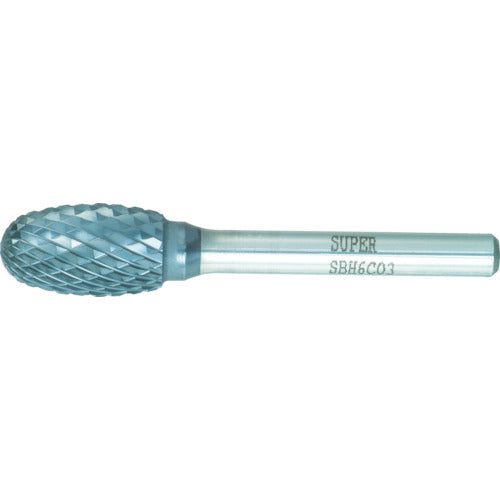 Super Super Carbide Bur Heavy Cutting Brazed Type Egg Shape Blade Diameter: 12.7mm Shaft Diameter: 6.0mm SBH6C03 1 pc