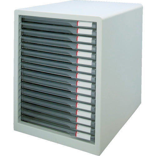 IRIS 245956 Letter Case 16 Tiers L-16SSR Light Gray L-16SSR-LGY 1 Unit