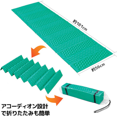 ＫＡＫＵＲＩ　折りたたみクッションマット　シングル　グリーン　86192　1 枚