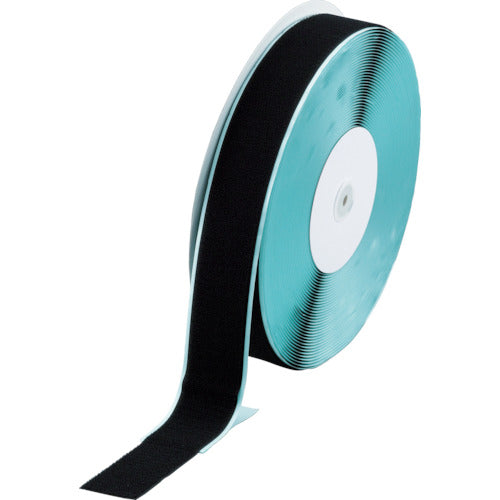 ＴＲＵＳＣＯ　マジックテープ［［Ｒ下］］　糊付Ｂ側　幅５０ｍｍＸ長さ２５ｍ　黒　TMBN-5025-BK　1 巻