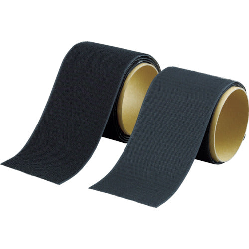 ＴＲＵＳＣＯ　マジックテープ［［Ｒ下］］強粘着　幅１００ｍｍ長さ１ｍ黒（１巻＝１セット）　TMSD-100-BK　1 Ｓ