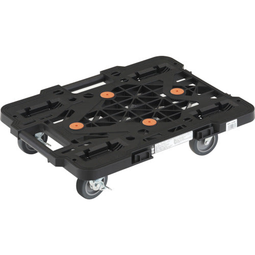 TRUSCO 수지제 평대차 루트 밴 메쉬 타입 515X385 자재측 스토퍼 부착 블랙 MPK-500S-BK 1대