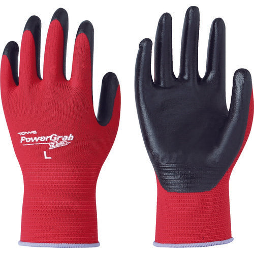 Towaron Nitrile Backless Gloves Power Glove ZERO Red L 516-L 1 pair
