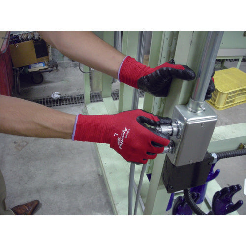 Towaron Nitrile Backless Gloves Power Glove ZERO Red L 516-L 1 pair