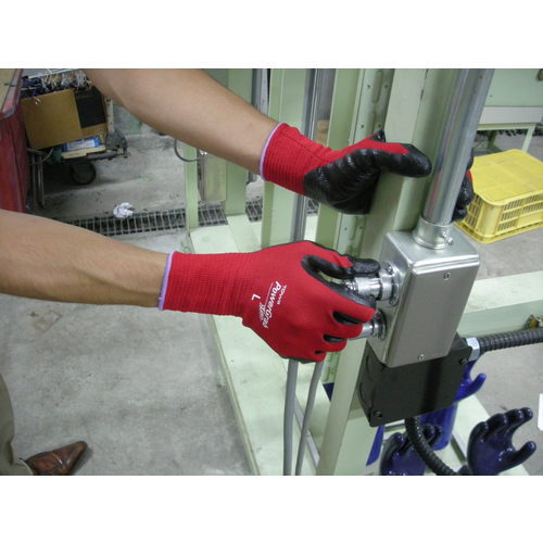 Towaron Nitrile Backless Gloves Power Glove ZERO Red M 516-M 1 pair