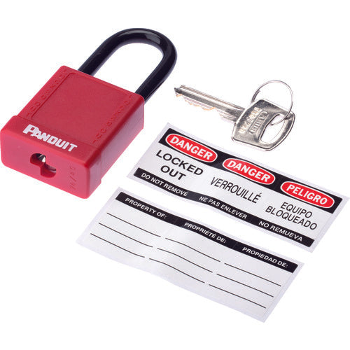 ＰＡＮＤＵＩＴ　ロックアウト用非電導性パドロック　赤　PSL-8　1 個