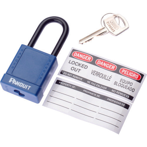 PANDUIT Non-conductive Padlock for Lockout, Blue, PSL-8BU, 1 pc