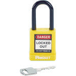 PANDUIT Non-conductive Padlock for Lockout, Yellow, PSL-8YL, 1 pc