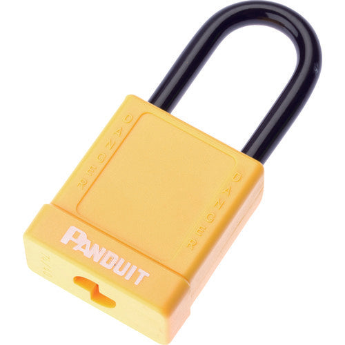 PANDUIT Non-conductive Padlock for Lockout, Yellow, PSL-8YL, 1 pc