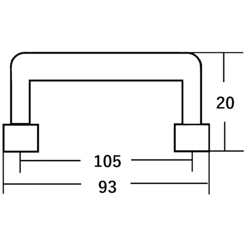 WAKI French Handle, White, Medium, BH-1142, 1 pc