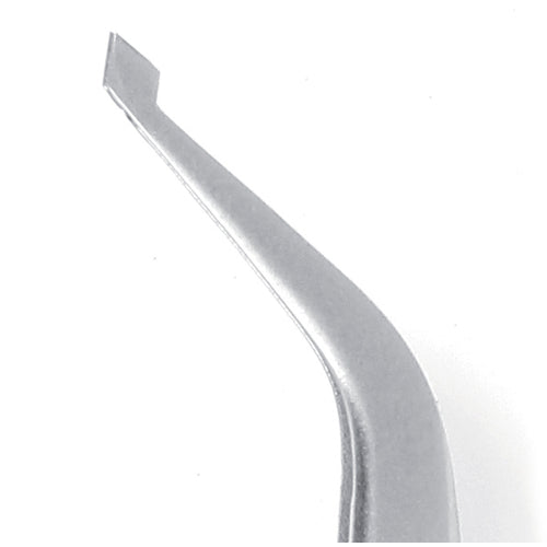 Idealtek Acid-resistant, magnetic-resistant stainless steel SMD tweezers, 115 mm, 45° curved tip with groove, SM111-SA-1-IT, 1 piece