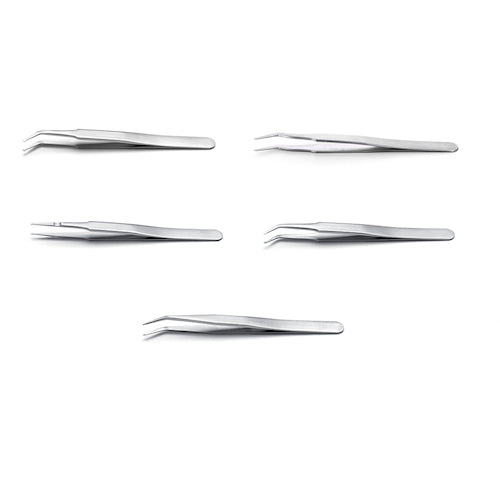 Idealtek Acid-Resistant, Magnetic-Resistant Stainless Steel SMD Tweezers Set K5SMDF-IT 1 S