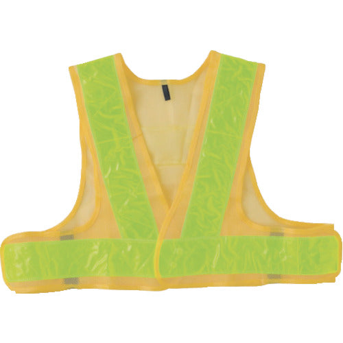 TRUSCCO 안전 베스트 옐로우*옐로우 쇼트 길이 폴리에스테르제 TKA-560A 1 착용