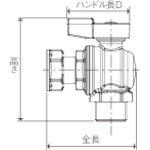 ＧＩＡＣＯＭＩＮＩ　アングル型ボールバルブ　メスｘオス　１５Ａ　R780PX013　1 個