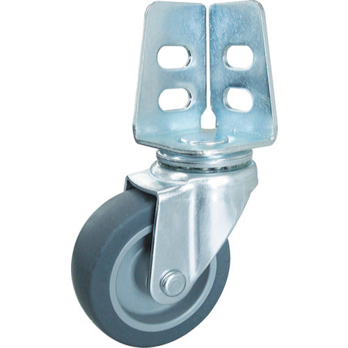 TRUSCCO 앵글식 엘라스토머 캐스터 자재 Φ65 TYSA-65EL 1개