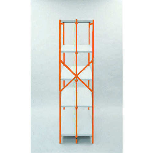 TRUSCO One-touch Rack W915 x D450 x H1805 5 shelves Black x Orange TR-6345-BK 1 unit