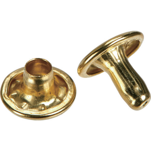 ＴＲＵＳＣＯ　大カシメ　スチール　真鍮メッキ　９ｍｍ　足長１１．５ｍｍ　３０組入　（ブリスターパック入）　P-THP-CB11.5　1 PK