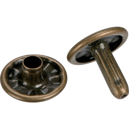 ＴＲＵＳＣＯ　特大カシメ　スチール　金ブロンズメッキ　１３ｍｍ　２０組入　（ブリスターパック入）　P-THP-TCBG　1 PK