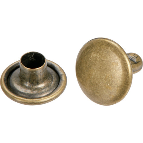 ＴＲＵＳＣＯ　大カシメ　スチール　金ブロンズメッキ　９ｍｍ　足長１１．５ｍｍ　３０組入　（ブリスターパック入）　P-THP-CG11.5　1 PK