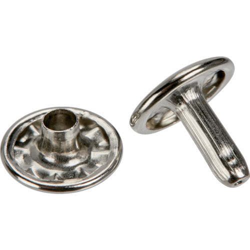 ＴＲＵＳＣＯ　特大カシメ　スチール　ニッケルメッキ　１３ｍｍ　２０組入　（ブリスターパック入）　P-THP-TCN　1 PK